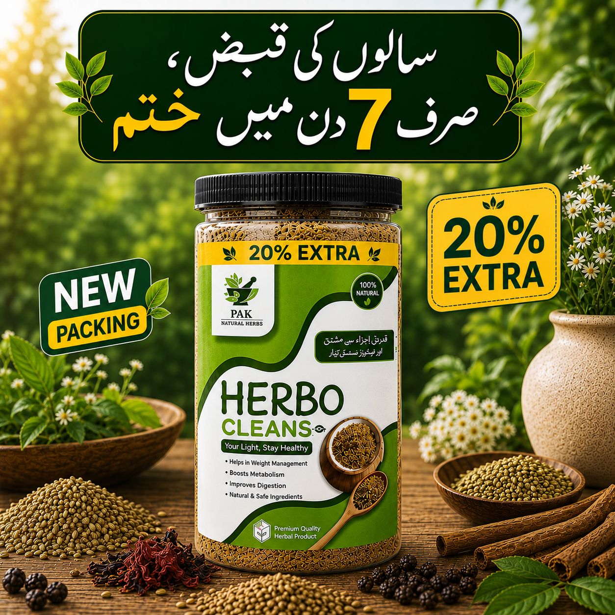 Herbo Cleans Powder For Constipation